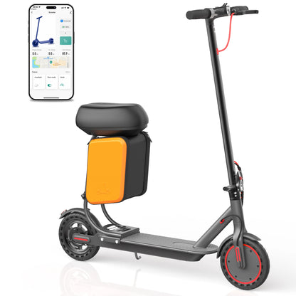 8.5‘’ LADPED LP60 Electric Scooter 350W Motor 36V 5.2Ah Battery 19mph Max Speed Up to 16miles Range with Removable Seat & Box
